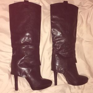 Tall Black Leather Boots